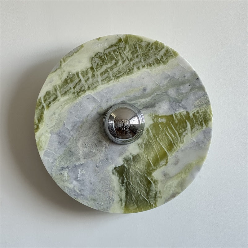 Evvarel Applique Murale Moderne Minimaliste En Métal Et Marbre Vert - Neutralighting