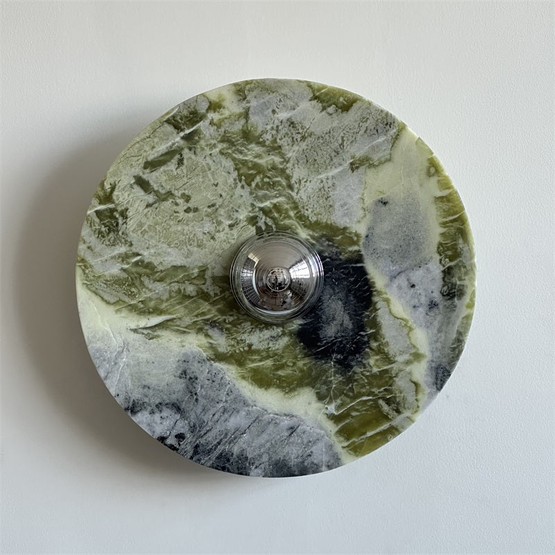 Evvarel Applique Murale Moderne Minimaliste En Métal Et Marbre Vert - Neutralighting