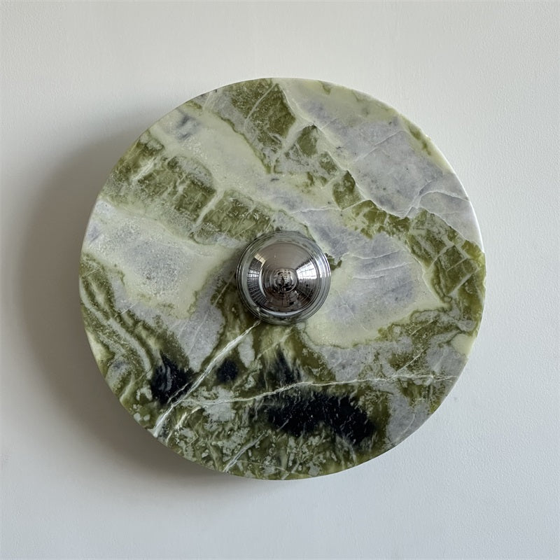 Evvarel Applique Murale Moderne Minimaliste En Métal Et Marbre Vert - Neutralighting