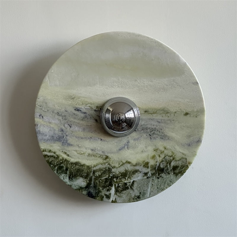 Evvarel Applique Murale Moderne Minimaliste En Métal Et Marbre Vert - Neutralighting