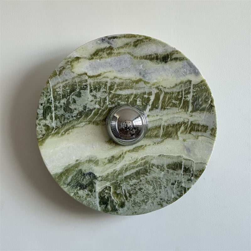 Evvarel Applique Murale Moderne Minimaliste En Métal Et Marbre Vert - Neutralighting