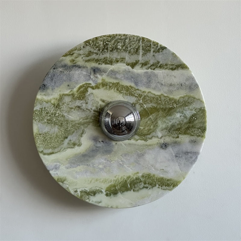 Evvarel Applique Murale Moderne Minimaliste En Métal Et Marbre Vert - Neutralighting