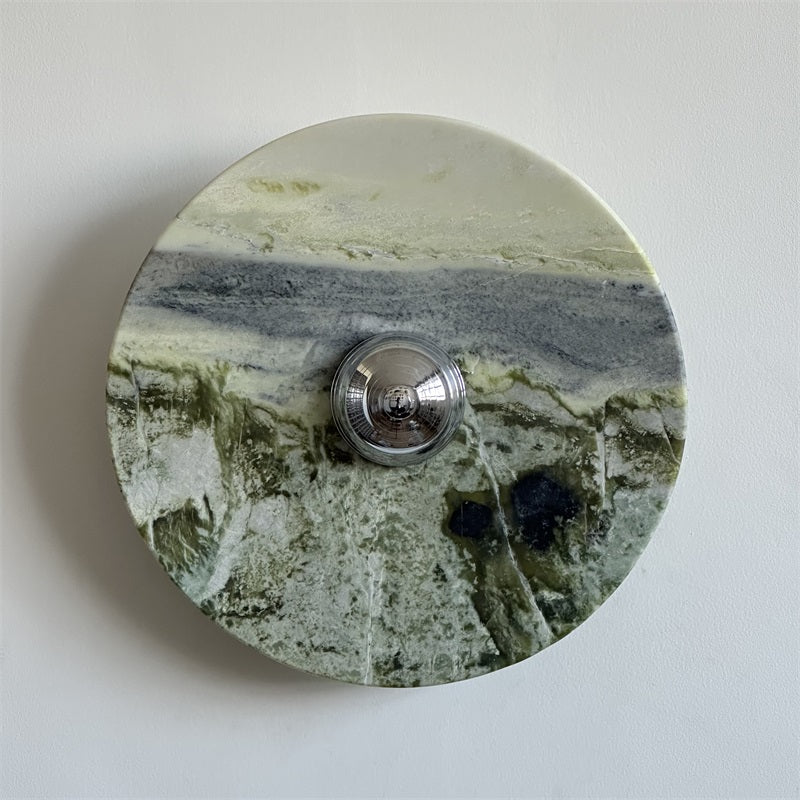 Evvarel Applique Murale Moderne Minimaliste En Métal Et Marbre Vert - Neutralighting