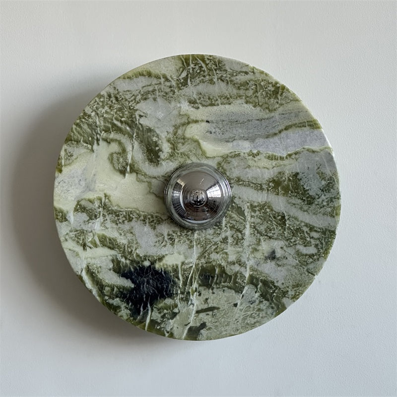 Evvarel Applique Murale Moderne Minimaliste En Métal Et Marbre Vert - Neutralighting