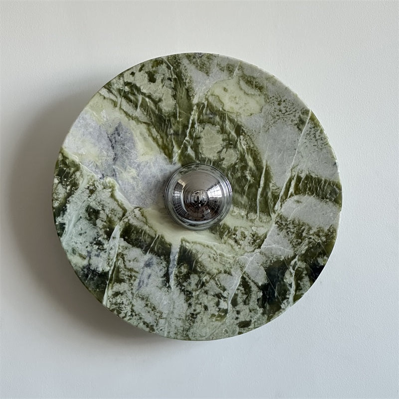 Evvarel Applique Murale Moderne Minimaliste En Métal Et Marbre Vert - Neutralighting