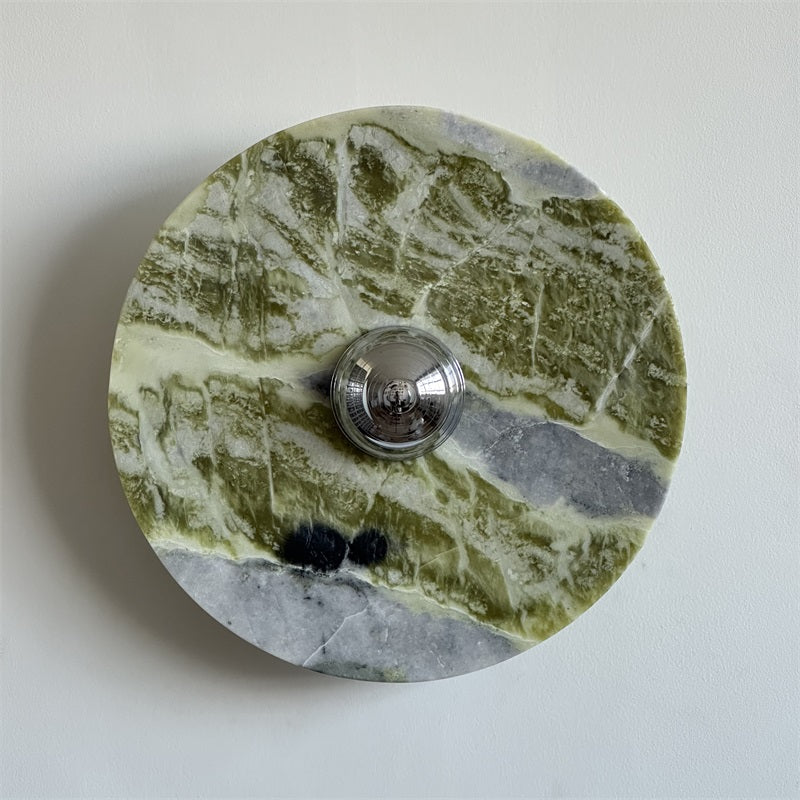 Evvarel Applique Murale Moderne Minimaliste En Métal Et Marbre Vert - Neutralighting