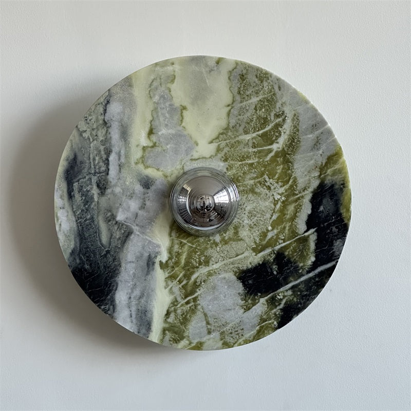 Evvarel Applique Murale Moderne Minimaliste En Métal Et Marbre Vert - Neutralighting