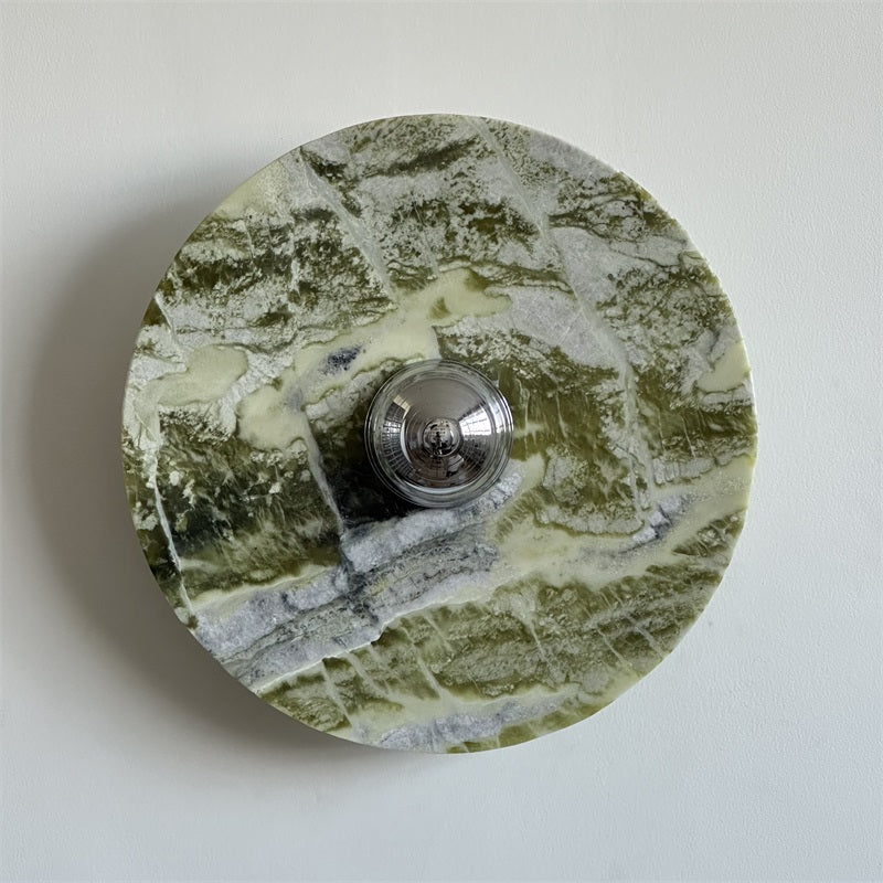 Evvarel Applique Murale Moderne Minimaliste En Métal Et Marbre Vert - Neutralighting
