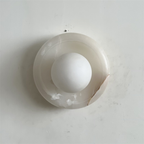 Aursilos Applique Murale Verre Jade Blanc Art Nordique Premium - Neutralighting