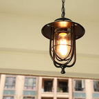 Silva Suspension Extérieure Lanterne Vintage, Métal/Verre, Noir/Bronze, Jardin - Neutralighting