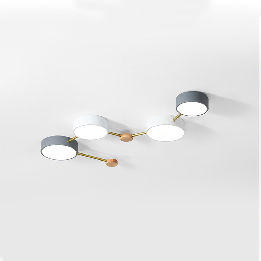 Arisha Moderne LED Plafonnier Acrylique Journal Salon Chambre à coucher Blanc Gris - Neutralighting