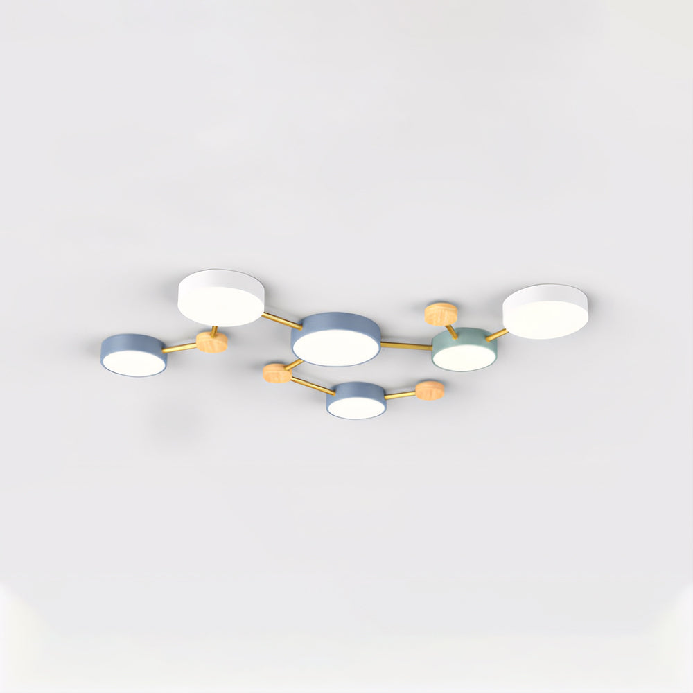 Arisha Moderne LED Plafonnier Acrylique Journal Salon Chambre à coucher Blanc Gris - Neutralighting