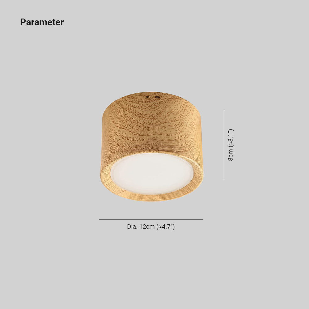 Muto Moderne Rond Plafonnier Bois/Noir Salle de séjour/Salle à manger - Neutralighting