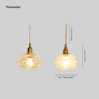 Valentina Romantique Rétro Rose Suspension Clair Verre Chambre à coucher - Neutralighting