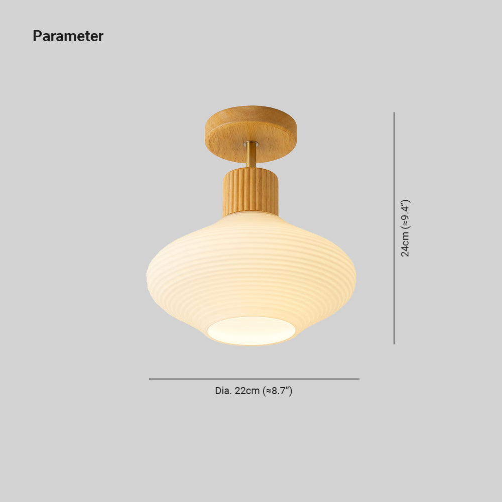 Arisha Minimaliste Moderne Plafonnier Bois/Noyer Couloir - Neutralighting