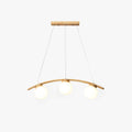 Valentina LED Suspension Bois Verre Blanc Salon/Chambre À Coucher - Neutralighting