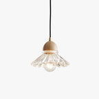 Valentina Rétro LED Suspension Bois Verre Salon/Chambre À Coucher - Neutralighting