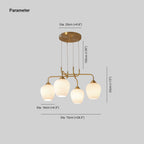 Valentina Moderne LED Lustre Or Métal Verre Salon/Chambre À Coucher - Neutralighting