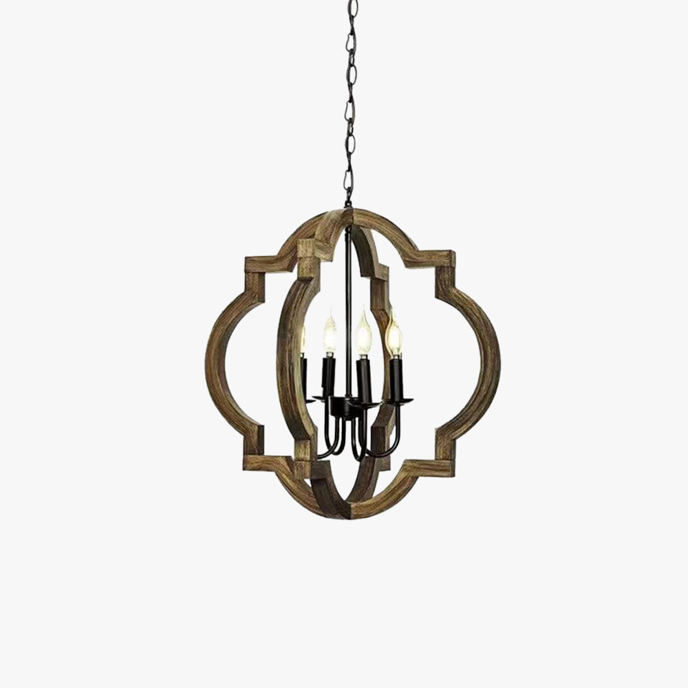 Silva Vintage LED Lustre Métal/Bois Salon/Chambre À Coucher - Neutralighting
