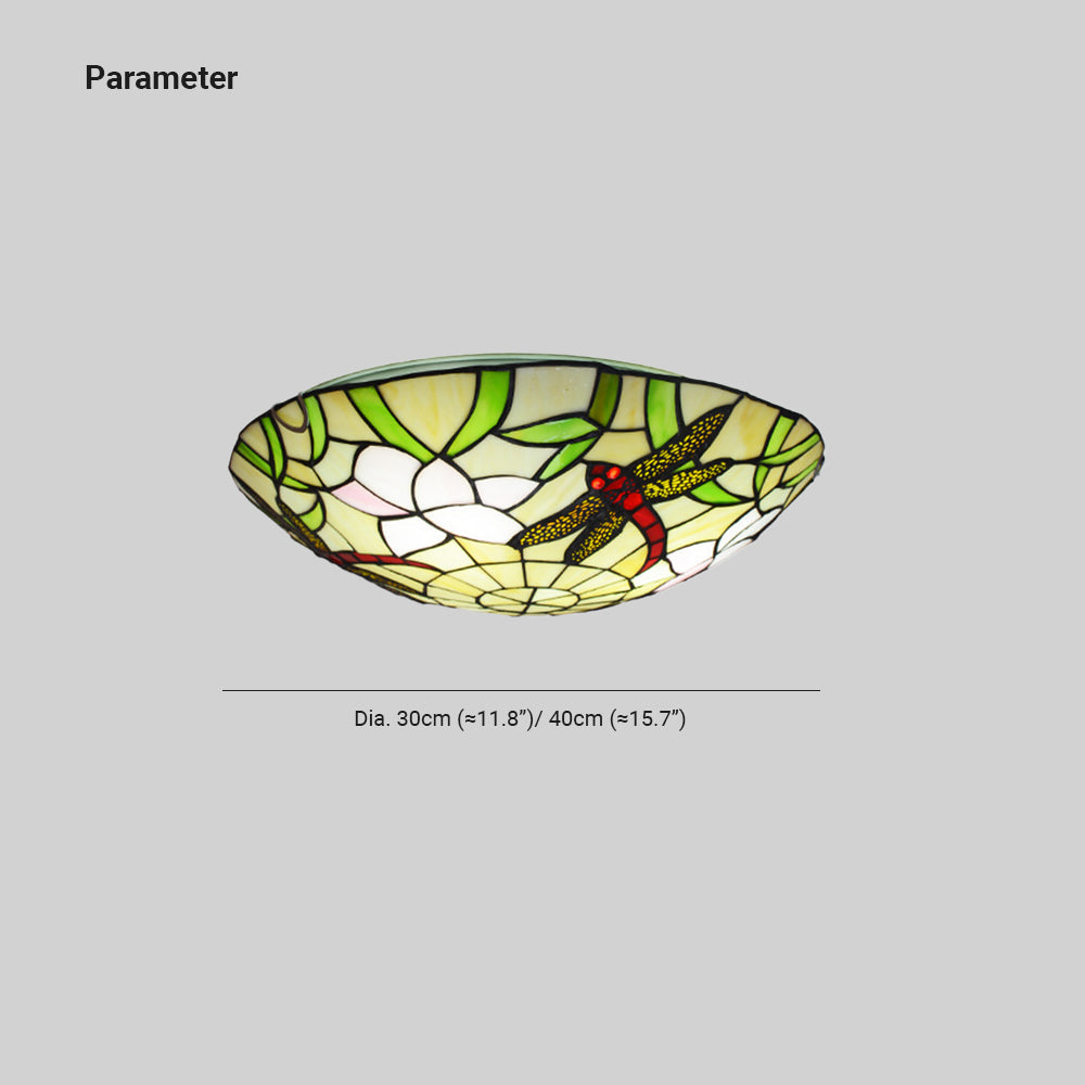 Tiffany Vintage LED Plafonnier Verre Chambre À Coucher - Neutralighting