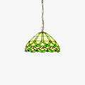 Tiffany Vintage Ligne Gemmes Cône Suspension Verre Métal Salon - Neutralighting
