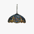 Tiffany Vintage Suspension Tachée Métal Verre Bol Chambre À Coucher - Neutralighting