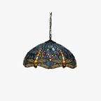 Tiffany Vintage Suspension Tachée Métal Verre Bol Chambre À Coucher - Neutralighting