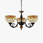 Tiffany Vintage LED Lustre Verre Salon/Chambre À Coucher - Neutralighting
