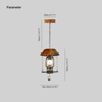 Silva Vintage LED Suspension Design Bambou Chambre À Coucher - Neutralighting
