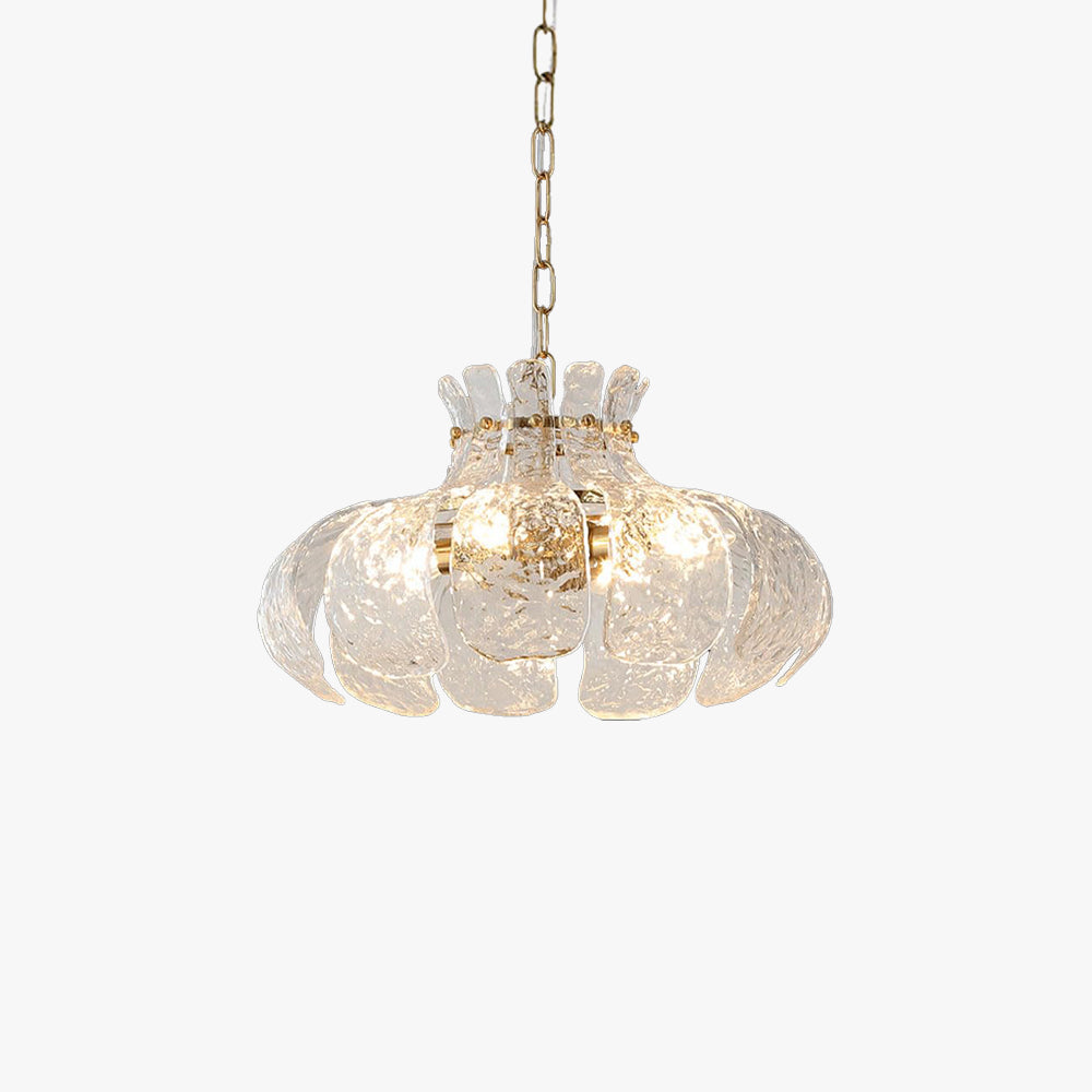 Arisha Moderne Forme Poire Lustre Glace Fusion Verre Chambre À Coucher - Neutralighting