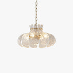 Arisha Moderne Forme Poire Lustre Glace Fusion Verre Chambre À Coucher - Neutralighting