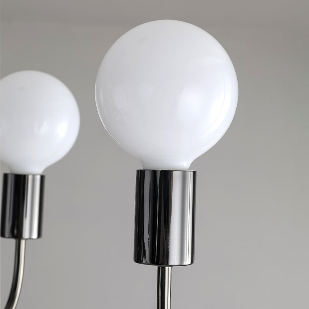 Valentina Lustre Médiéval LED Sphérique Noir Métal Salon - Neutralighting