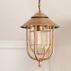 Silva Suspension Extérieure Lanterne Vintage, Métal/Verre, Noir/Bronze, Jardin - Neutralighting
