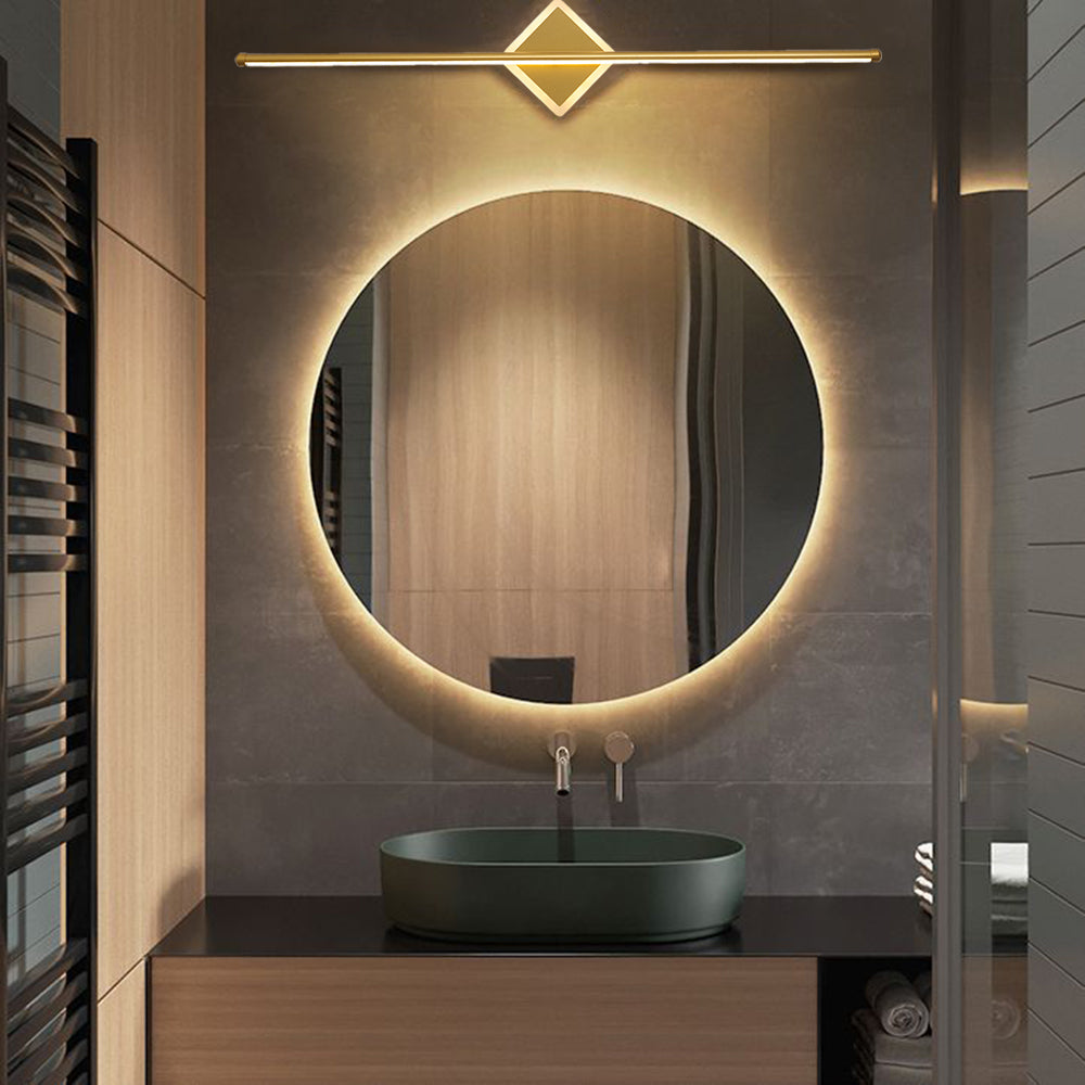 Vesso Applique Murale Ronde/Carrée Moderne Noir/Or. Salle de Bain - Neutralighting