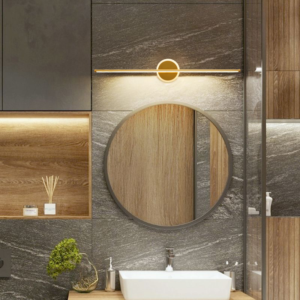 Vesso Applique Murale Ronde/Carrée Moderne Noir/Or. Salle de Bain - Neutralighting