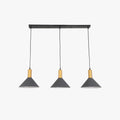 Arisha Suspension Luminaire 3 Lampes Design Italien Métal Verre Vert Grisâtre Salon/Salle à Manger - Neutralighting