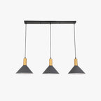 Arisha Suspension Luminaire 3 Lampes Design Italien Métal Verre Vert Grisâtre Salon/Salle à Manger - Neutralighting