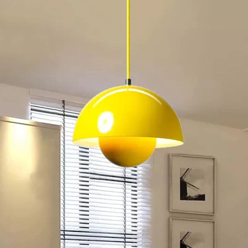 Zinra Suspension Ronde Moderne. Métal. Noir/Blanc/Rouge/Jaune - Neutralighting