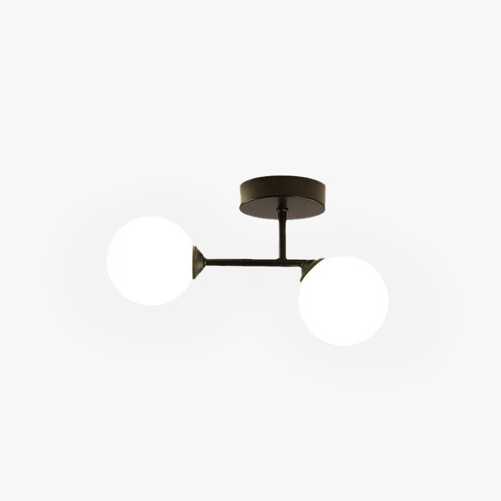 Valentina Plafonnier Rond Moderne, Métal/Verre, Noir/Doré, Salon - Neutralighting