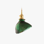 Valentina Suspension Cylindre/Géométrie Vintage, Métal/Verre, Vert, Salle à Manger - Neutralighting