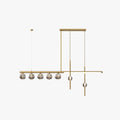 Kristy Suspension Linéaire/Sphère Moderne, Métal/Cristal, Doré, Salle à Manger - Neutralighting