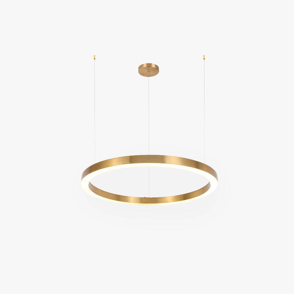 Arisha Suspension Anneau Moderne, Métal/Acrylique, Dorée, Salon - Neutralighting