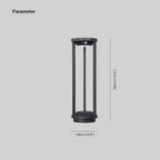 Ray Borne Extérieure Cylindrique Simple, Métal, Noir, Jardin - Neutralighting