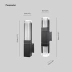 Gaela Applique Murale Rectangulaire Moderne Noir. Couloir - Neutralighting