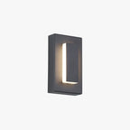 Applique Murale Rectangulaire Simple, Métal/Acrylique, Gris/Noir, Jardin/Couloir - Neutralighting
