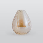 Arisha Vintage LED Suspension Ambre Verre Bois Chambre à coucher - Neutralighting