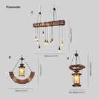Epoch Vintage LED Lustre  Métal/Verre/Bois Salon Chambre à coucher