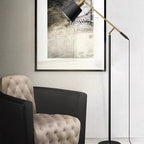 Mira Moderne LED Lampadaire Dôme Noir Métal Salon Salle à manger - Neutralighting