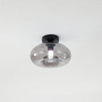 Arisha Oval Industriel LED Plafonnier Rouge/Marron/Ambre/Bleu Métal/Verre Salon - Neutralighting
