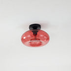 Arisha Oval Industriel LED Plafonnier Rouge/Marron/Ambre/Bleu Métal/Verre Salon - Neutralighting